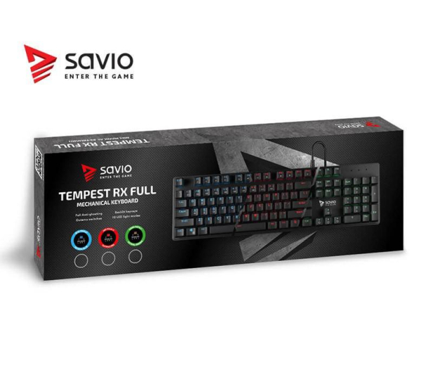 SAVIO Tempest RX FULL Outemu BLUE, LED niebieski, NKRO, Anty-ghosting SAVGK TEMPEST FULL BLUE - 1462252 - zdjęcie 5